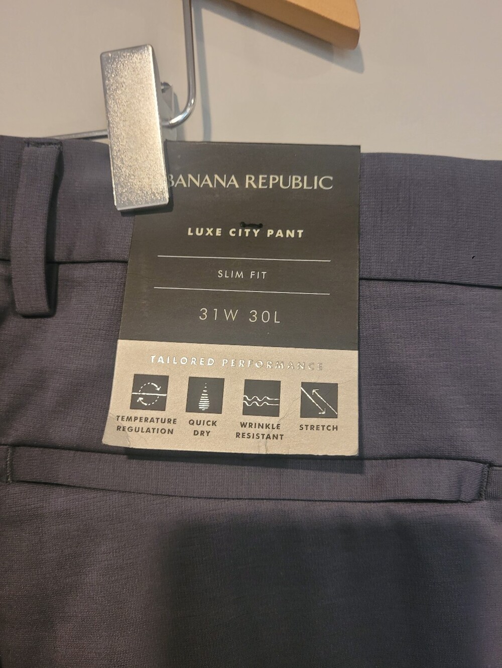 NWT Banana Republic Luxe City Pants Slim Fit Gray 31x30 - Picture 3 of 10